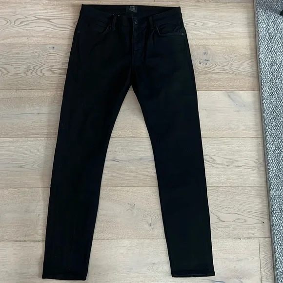 Neuw Jeans New Mens Neuw Iggy Skinny Jeans In A Black Stretch